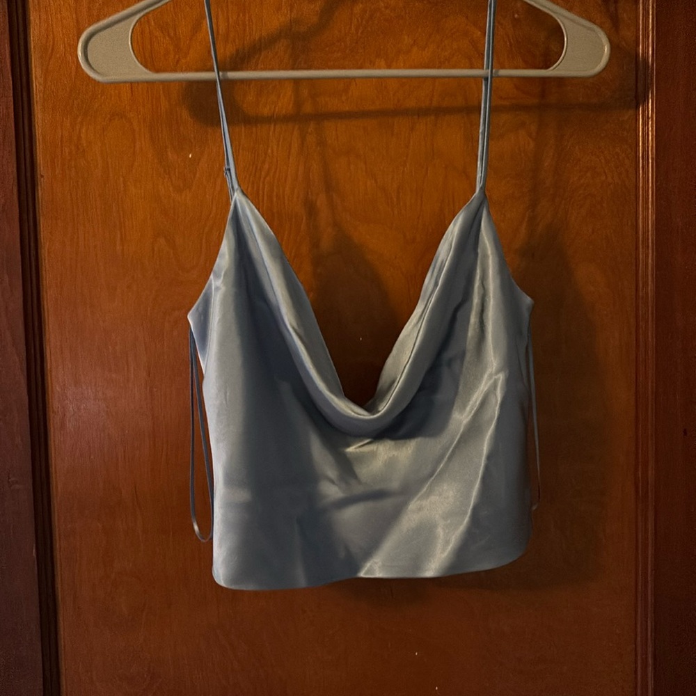 Zara swoop neck crop tank small